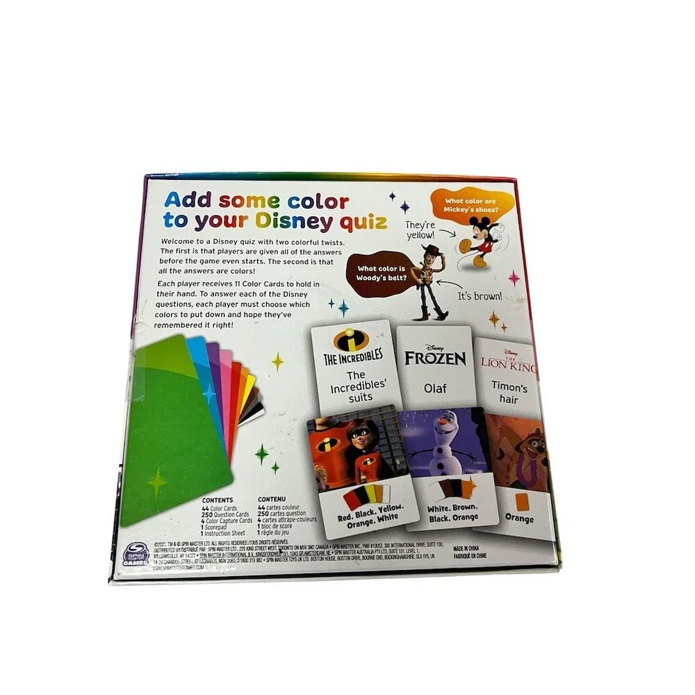 Color Brain Disney Edition Card Game